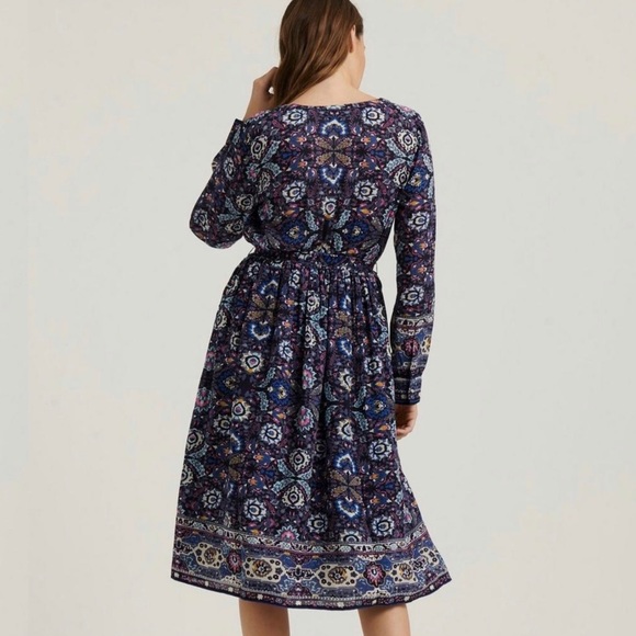 Long Sleeve Midi Floral Dress Size 